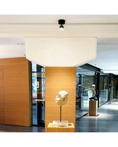LED Spotlight 5cm chrome aluminum with surface ceiling canopy 4,5W