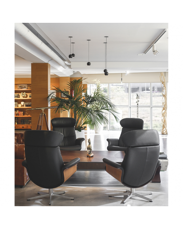 Lámpara de techo LED de aluminio negro con florón de superficie 8,5W