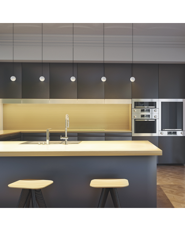 Lámpara de techo LED de aluminio blanco con florón de empotrar 8,5W