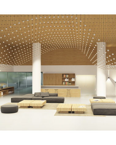 LED Chrome aluminum ceiling lamp with surface ceiling canopy 8.5W