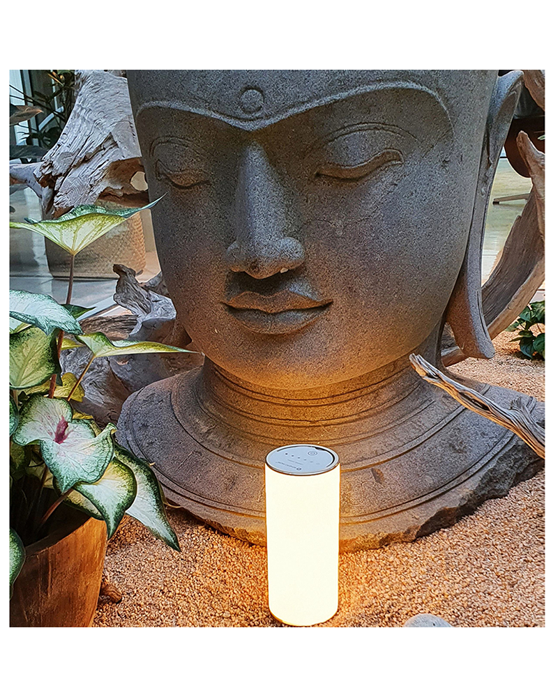 Cylinder lantern 8.5cm dimmable antigravity sensor LED 2.5W 225 Lm. USB battery