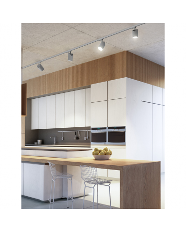 Foco de carril cilindro LED 10cm 20W CCT Switch 2700K/3200K/4000K