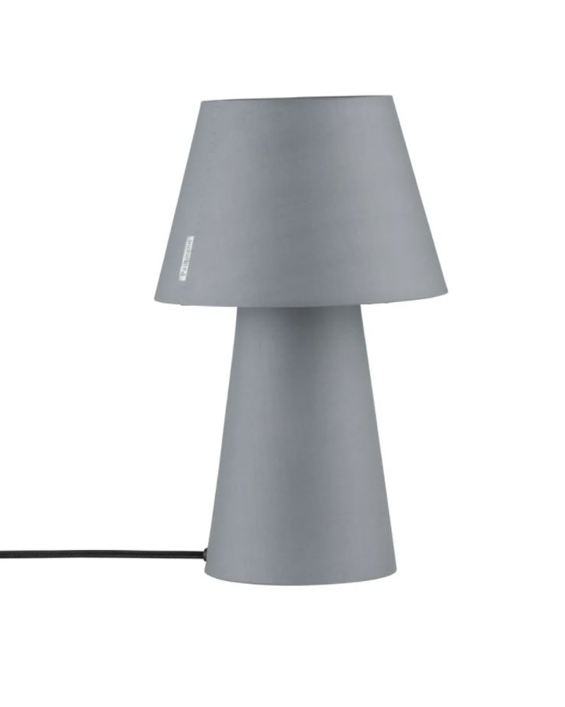 Grey table lamp with fabric shade E14 20W 37cms height