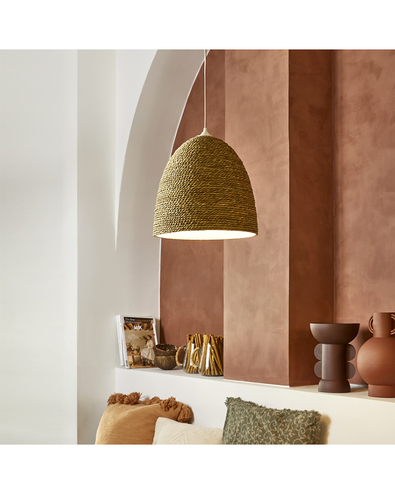 Ceiling lamp 31cm rope dome shape E27 100W