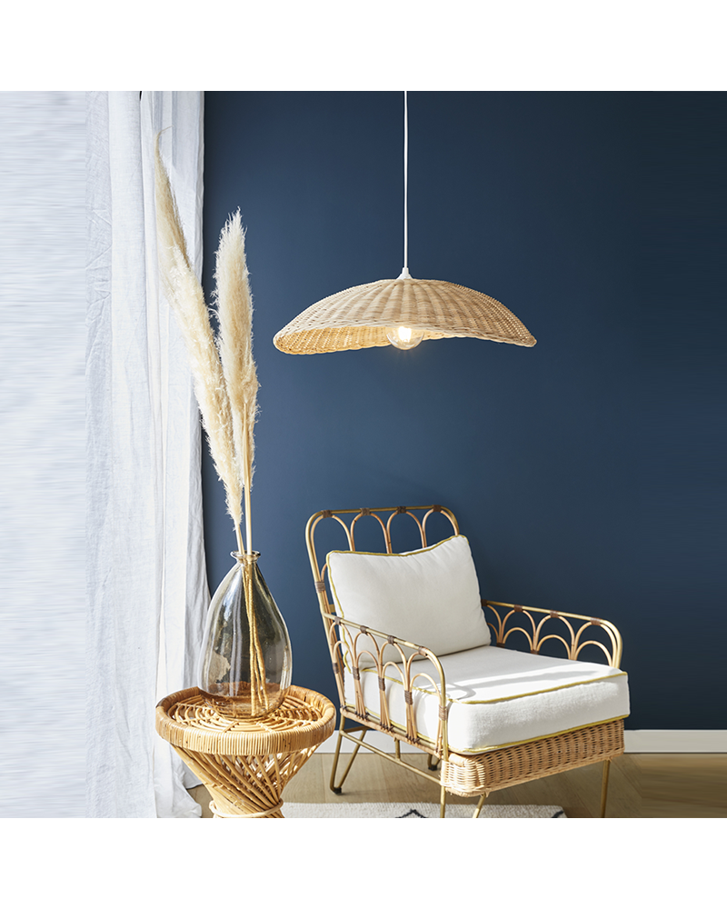 Ceiling lamp 56cm rattan braided E27 60W