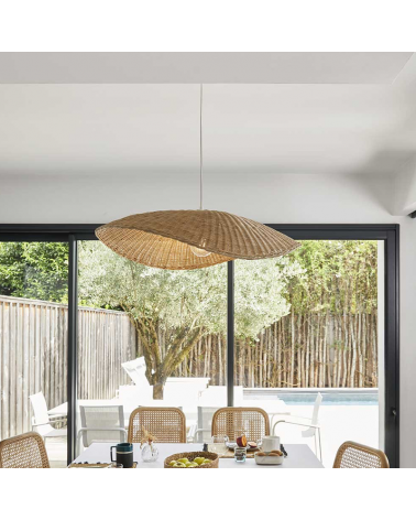 Ceiling lamp 78cm rattan braided E27 60W