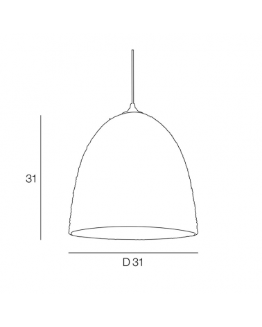 Lámpara de techo 31cm forma de cúpula de cuerda E27 100W