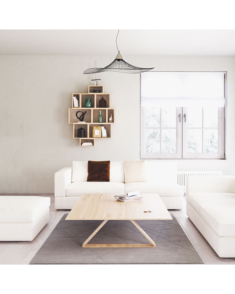 Lámpara de techo 110cm varillas de metal negro y latón E27 60W