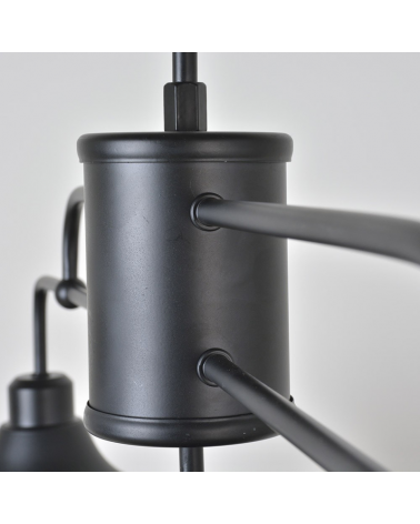 Lámpara de techo 112cm de metal con tres pantallas y regulable en altura E27 60W