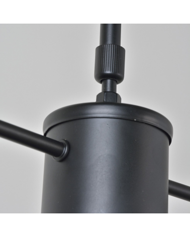 Lámpara de techo 112cm de metal con tres pantallas y regulable en altura E27 60W