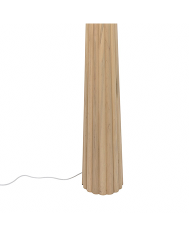 Lampara de pie 167cm estructura de madera pantalla algodón 60W E27