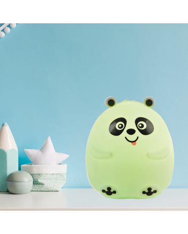 LED Table Lamp 12cm Silicone Panda Bear Shape Touch Control Changes Color