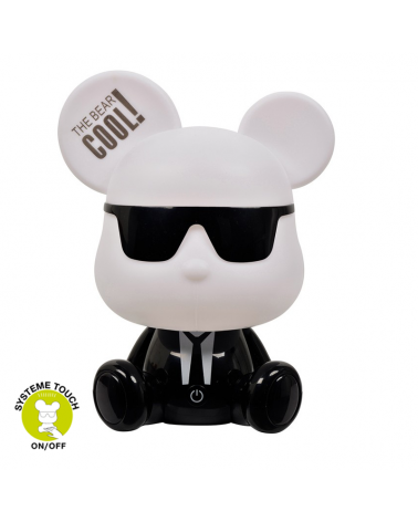 LED table lamp 28.5cm ABS bear shape touch button 3 intensities