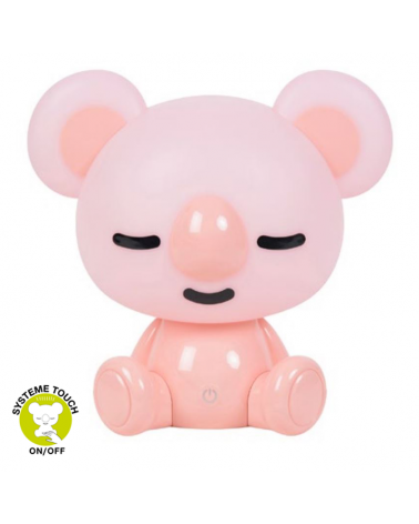 Lámpara de mesa LED 26cm ABS forma de koala botón táctil 3 intensidades