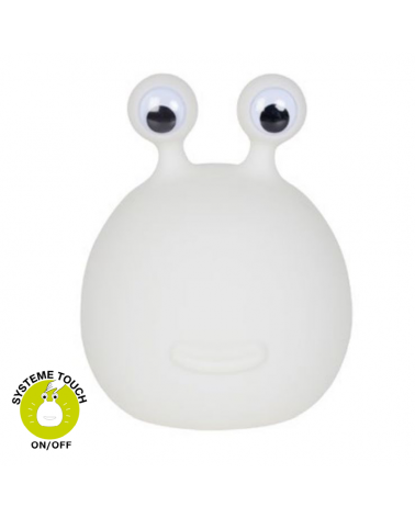 Lámpara de mesa LED 13cm silicona forma de caracol control táctil RGB