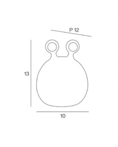 Lámpara de mesa LED 13cm silicona forma de caracol control táctil RGB