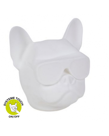 LED Table Lamp 13.5cm Silicone Bulldog Shape RGB Touch Control