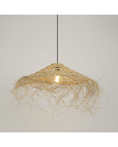 Ceiling lamp 50cm frayed esparto fibers E27 15W