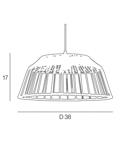 Lámpara de techo 38cm pantalla de ratán natural E27 100W