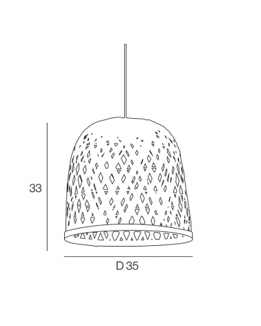 Ceiling lamp 35cm conical natural braided bamboo lampshade E27 60W