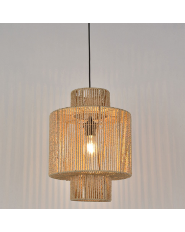 Ceiling lamp 30cm twisted paper rope lampshade E27 60W