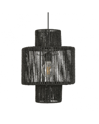 Ceiling lamp 30cm twisted paper rope lampshade E27 60W