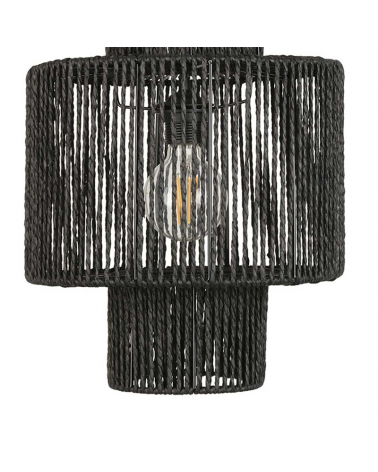 Ceiling lamp 30cm twisted paper rope lampshade E27 60W