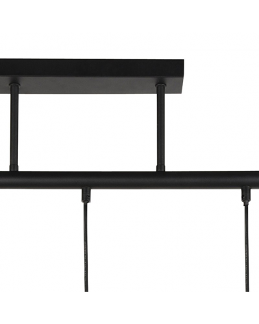 Lámpara de techo 60cm con 3 pantallas de cuerda papel trenzado natural E27 40W