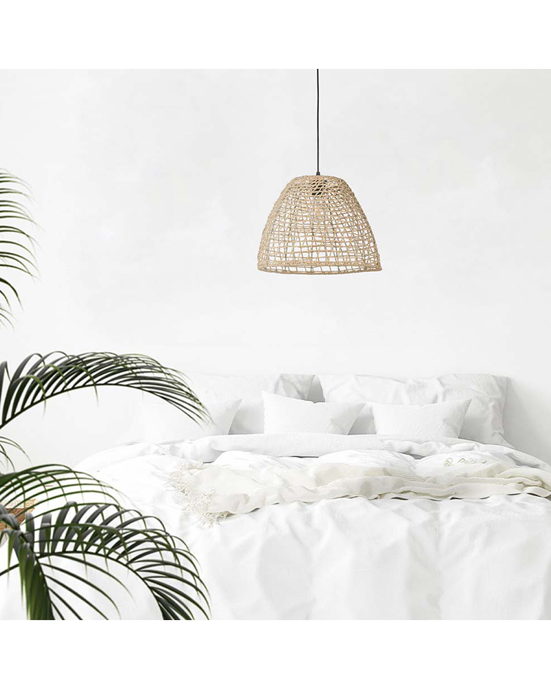 Lámpara de techo pantalla 35cm de cuerda de papel trenzado E27 60W