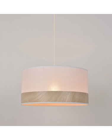 Circular ceiling lamp 38cm cotton lampshade E27 100W