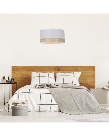 Circular ceiling lamp 38cm cotton lampshade E27 100W