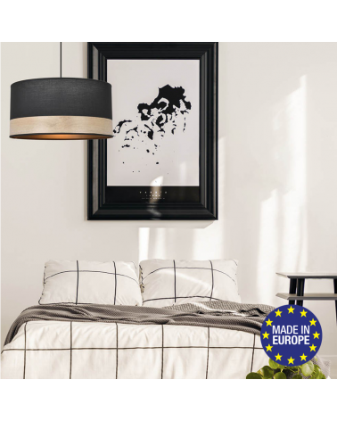 Circular ceiling lamp 38cm cotton lampshade E27 100W