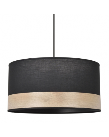 Lámpara de techo circular 38cm pantalla de algodón E27 100W