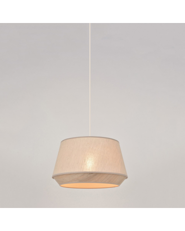 Circular ceiling lamp 38cm cotton lampshade sand finish E27 100W