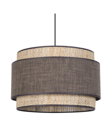 Circular ceiling lamp with a 38cm banana fiber and cotton shade E27 100W