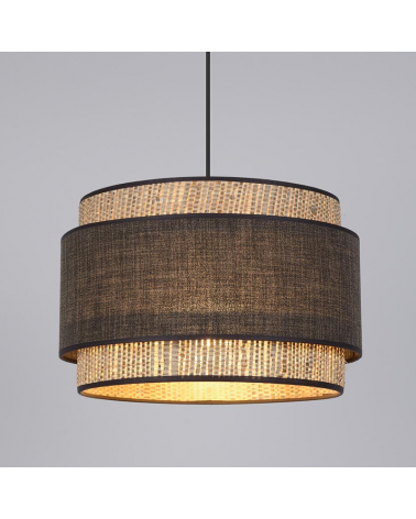 Circular ceiling lamp with a 38cm banana fiber and cotton shade E27 100W