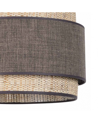 Circular ceiling lamp with a 38cm banana fiber and cotton shade E27 100W