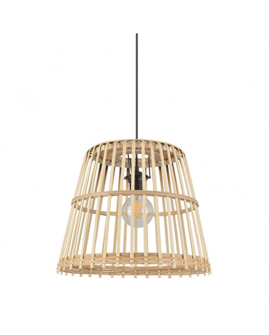 Lámpara de techo pantalla 37cm de varillas de bambú E27 60W