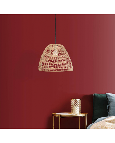 Ceiling lamp lampshade 35cm twisted paper rope E27 60W