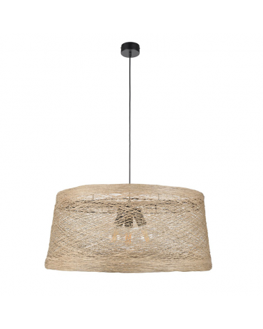 Lámpara de techo pantalla 78cm de cuerda trenzada E27 15W