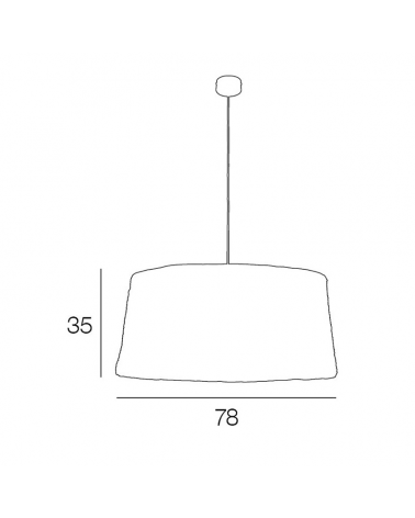 Lámpara de techo pantalla 78cm de cuerda trenzada E27 15W