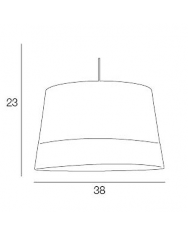 Lámpara de techo pantalla 38cm de rafia y algodón E27 100W