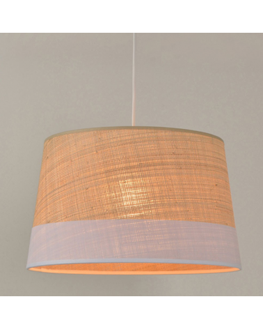Ceiling lamp with 38cm raffia and cotton shade E27 100W
