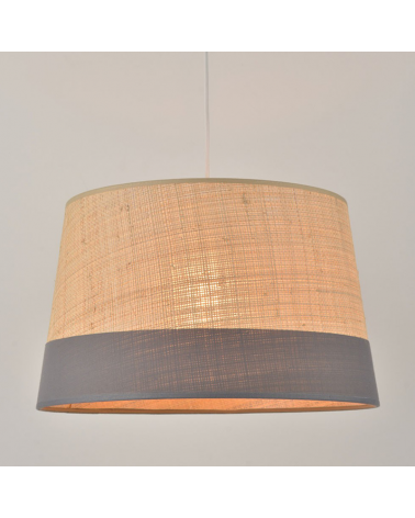Lámpara de techo pantalla 38cm de rafia y algodón E27 100W