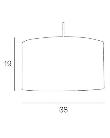 Lámpara de techo pantalla 38cm de rafia natural E27 100W