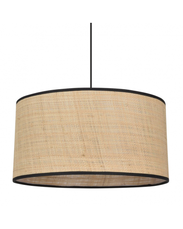 Lámpara de techo pantalla 38cm de rafia natural E27 100W