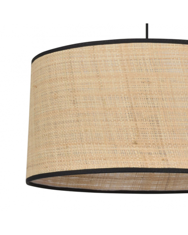Lámpara de techo pantalla 38cm de rafia natural E27 100W