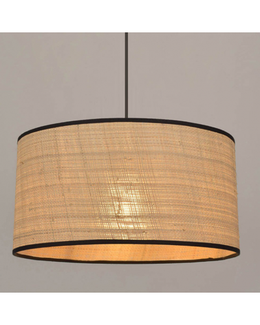 Lámpara de techo pantalla 38cm de rafia natural E27 100W