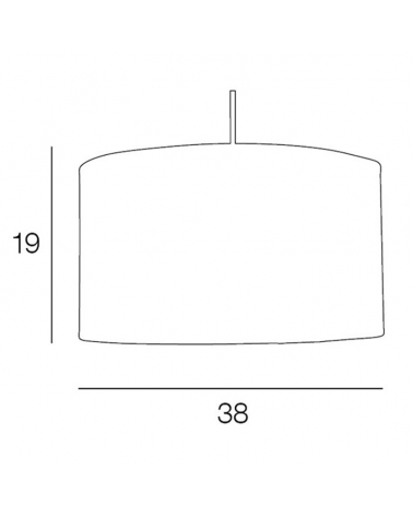 Lámpara de techo pantalla 38cm de ratán natural E27 100W