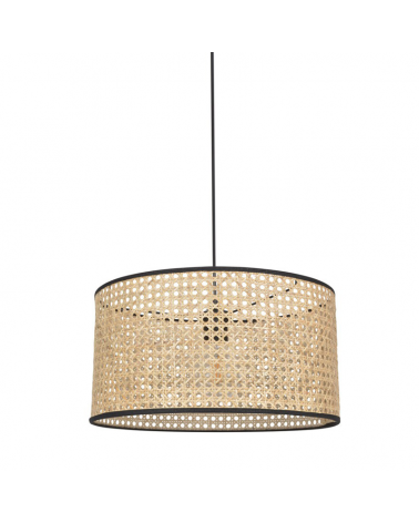 Lámpara de techo pantalla 38cm de ratán natural E27 100W